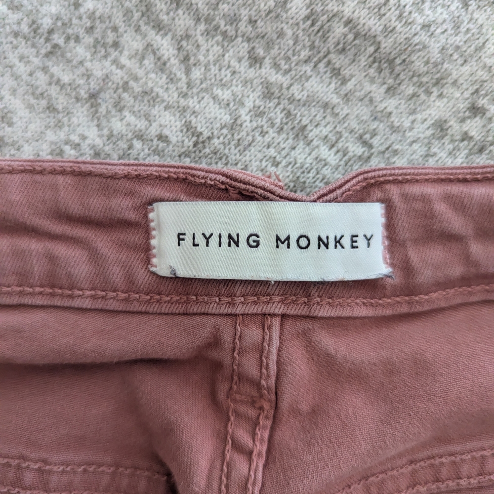 Flying Monkey Mauve Button-Front Pencil Skirt - image 2